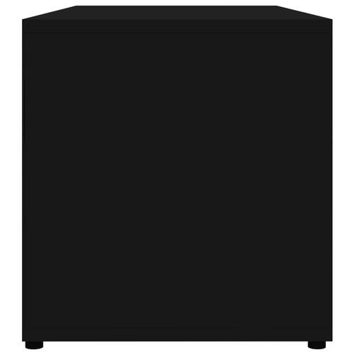 Tv-bord 80x34x36 cm konstrueret træ sort højglans
