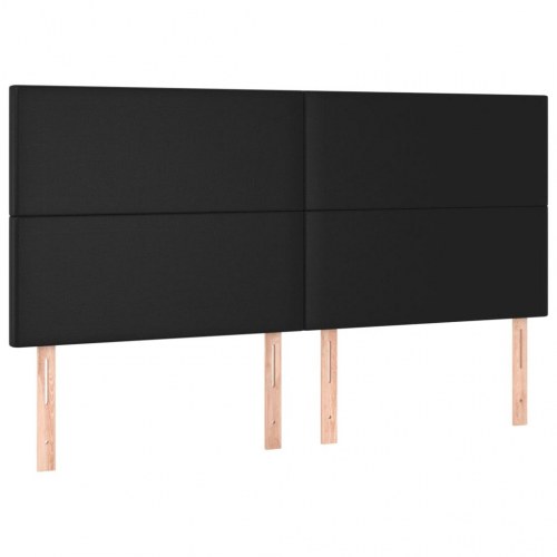 Kontinentalseng 200x200 cm med madras - kunstlæder, sort
