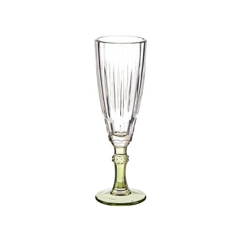 Champagneglas Exotic Krystal Grøn 6 enheder (170 ml)