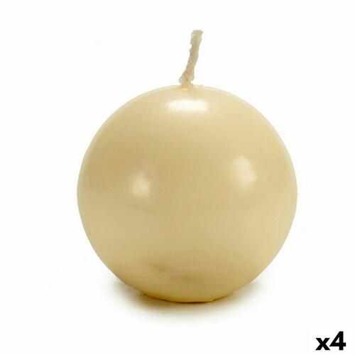 Acorde Stearinlys Krogla - flødefarvet kugle, 7,5 cm (4 stk.)