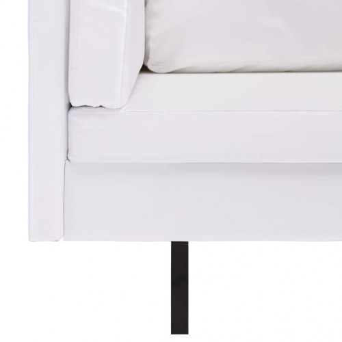 Hjørnesofa kunstlæder hvid