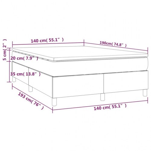 Kontinentalseng 140×190 cm i sort kunstlæder - med madras og topmadras