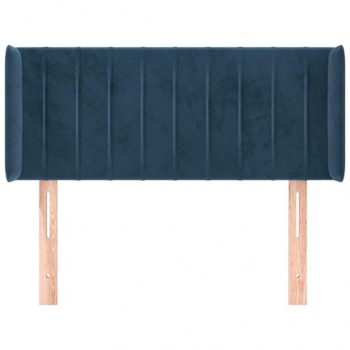 Sengegavl med kanter 83 x 16 x 78/88 cm - mørkeblå