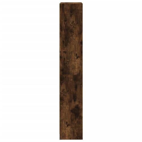 Bogreol m. 4 hylder 40x24x143 cm konstrueret træ røget egetræ