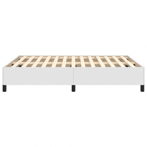 Sengeramme 140 x 190 cm i hvidt kunstlæder