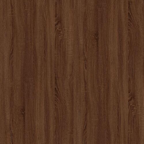Sofabord 80x50x45 cm konstrueret træ og jern brun egetræsfarve