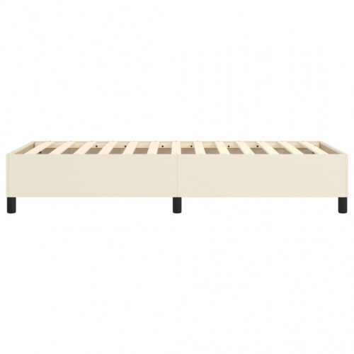 Boxspring sengeramme 80×200 cm i kunstlæder - creme