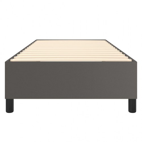 Boxspring sengeramme 90×200 cm i kunstlæder - grå