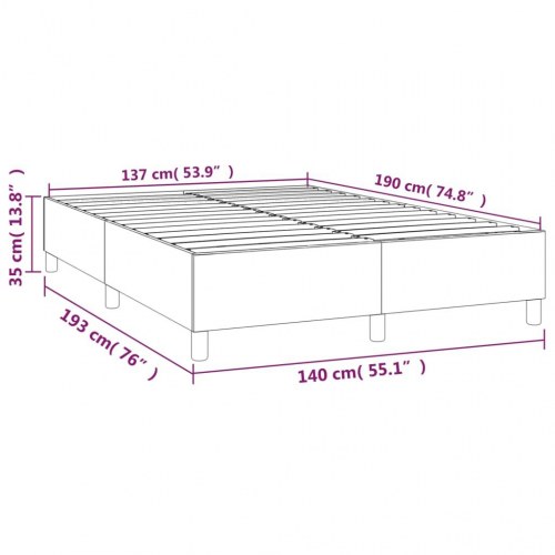 Boxspring sengeramme 140×190 cm i kunstlæder - cappuccino