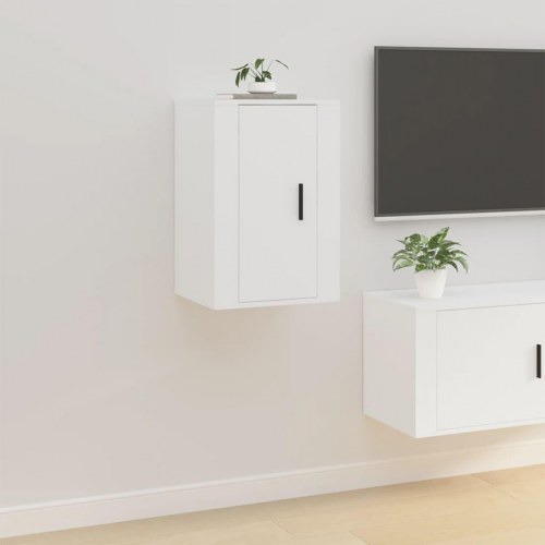 Væghængt tv-skab 40x34,5x60 cm hvid