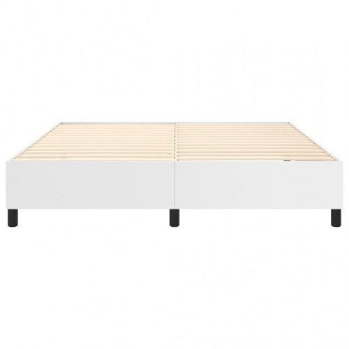 Boxspring sengeramme 180×200 cm i kunstlæder - hvid
