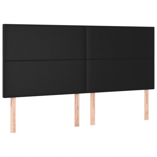 Kontinentalseng 160x200 cm i kunstlæder - sort