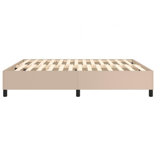 Boxspring sengeramme 160x200 cm i kunstlæder - cappuccino