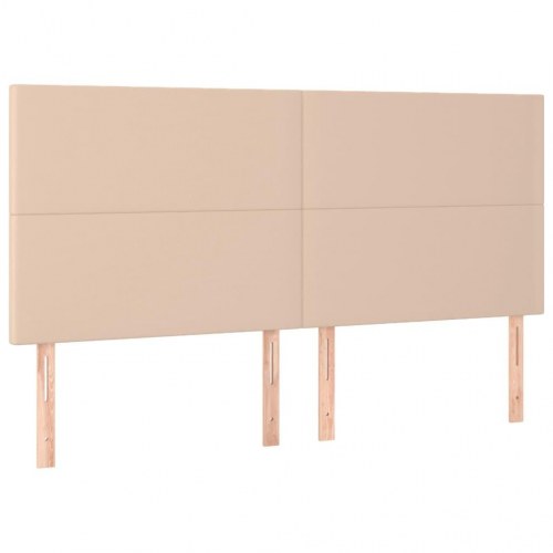 Kontinentalseng 180x200 cm kunstlæder cappuccinofarvet