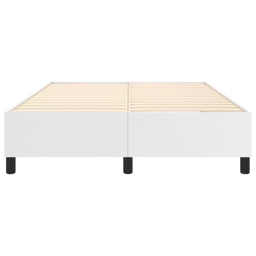Boxspring sengeramme 140×190 cm i kunstlæder - hvid