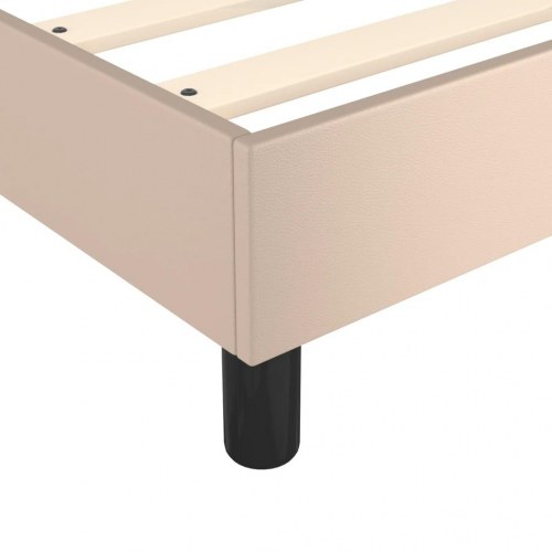 Kontinentalseng 80×200 cm i kunstlæder - cappuccino