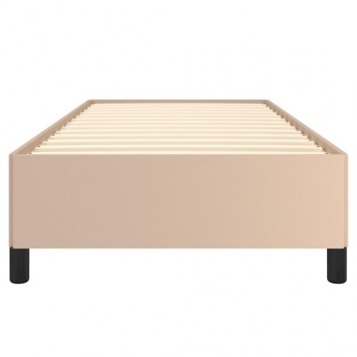 Sengeramme 80x200 cm kunstlæder cappuccinofarvet