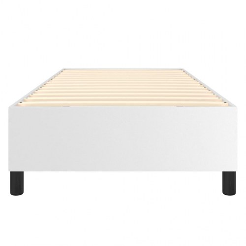 Boxspring sengeramme 80x200 cm i hvidt kunstlæder