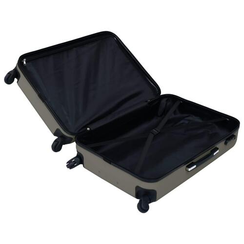 Kuffert sæt 3 dele hardcase ABS antracitgrå