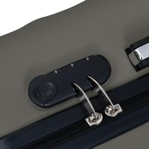 Kuffert sæt 3 dele hardcase ABS antracitgrå