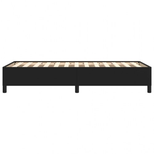 Sengeramme 90x190 cm i sort kunstlæder - enkeltseng