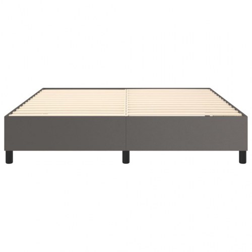 Boxspring sengeramme 180x200 cm i kunstlæder - grå