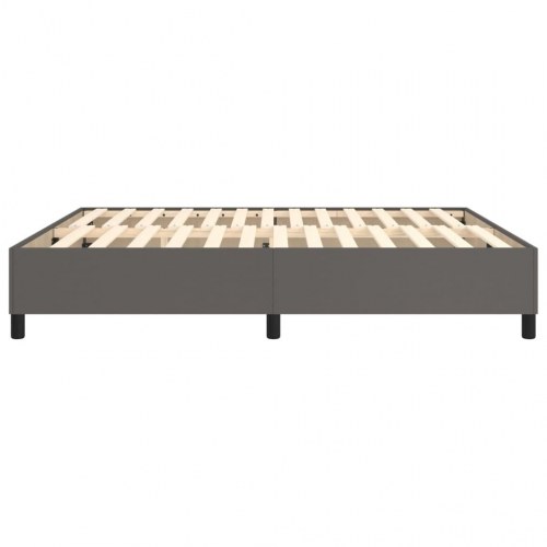 Boxspring sengeramme 180x200 cm i kunstlæder - grå