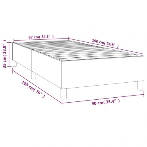 Boxspring sengeramme 90×190 cm i kunstlæder - cappuccino