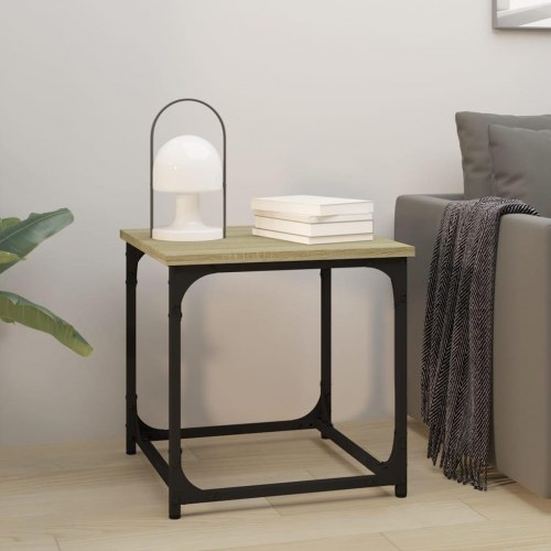 Sidebord 40×40×40 cm i konstrueret træ - sonoma-eg