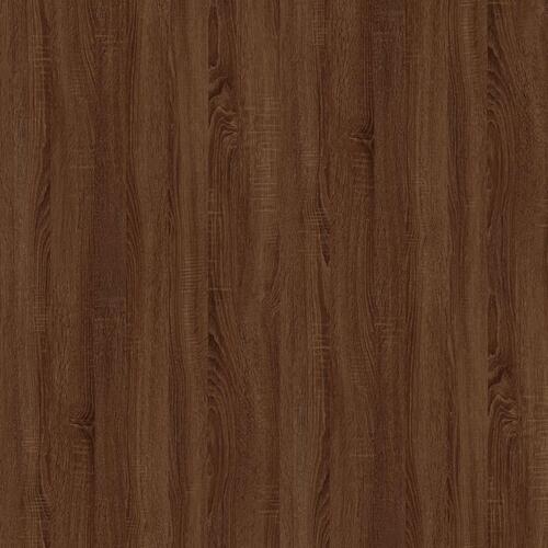 Sofabord 80x45x45 cm konstrueret træ og jern brun egetræsfarve