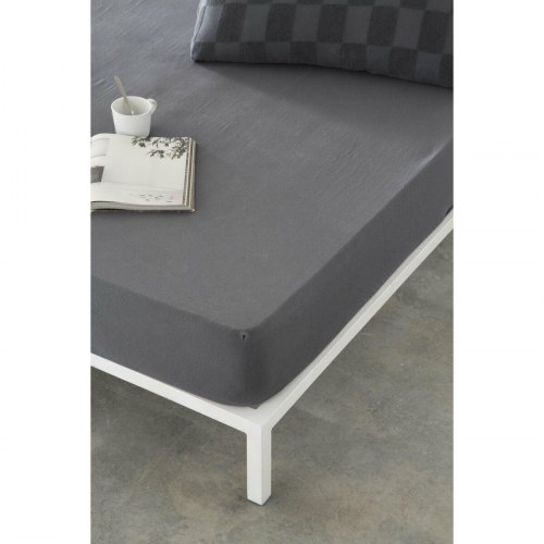 Lagen med elastik Naturals ELBA - mørkegrå 90 x 190/200 cm