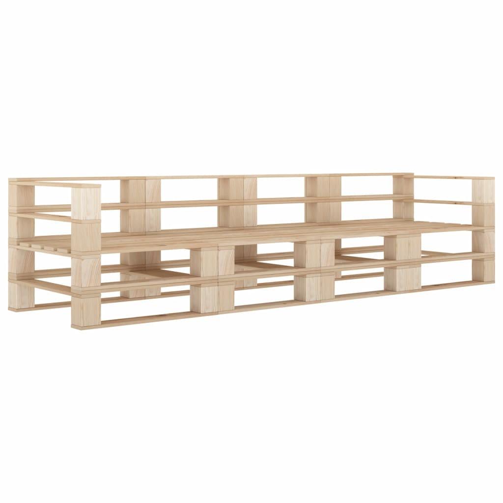 4-personers pallesofa til haven træ