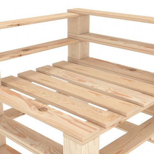 4-personers pallesofa til haven træ