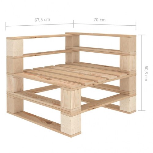 4-personers pallesofa til haven træ