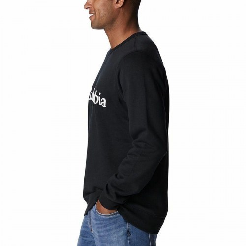 Columbia Logo Fleece Crew sweatshirt til mænd - Sort, M