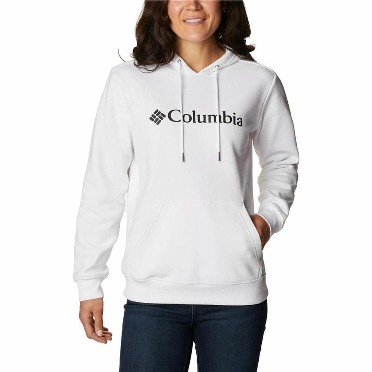 Billede af Hættetrøje til Kvinde Columbia Logo Hvid XS