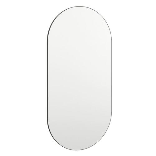 Spejl med LED-lamper 80x40 cm oval glas