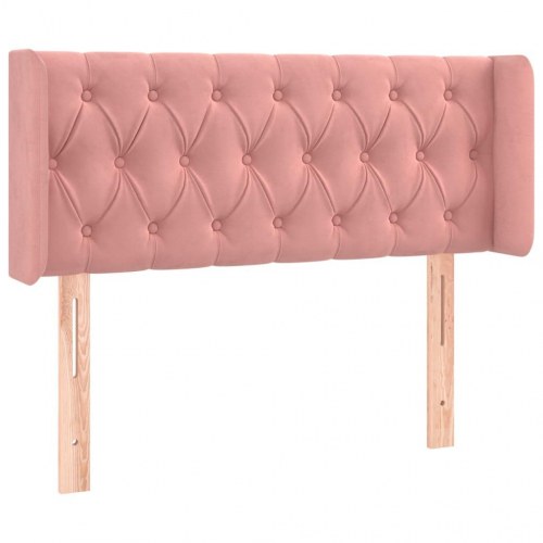 Sengegavl med kanter 103 x 16 x 78/88 cm - lyserød