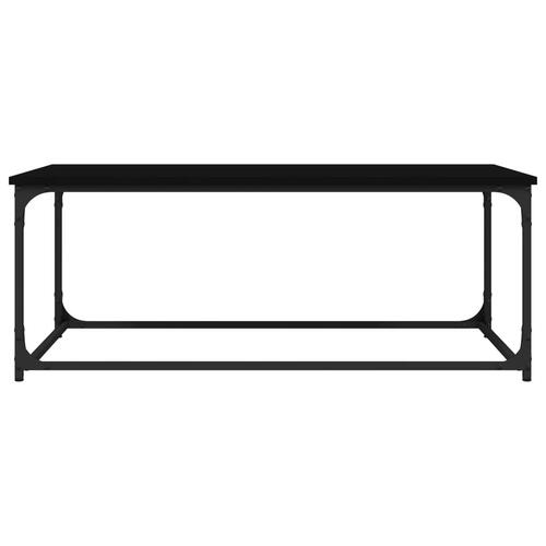 Sofabord 102x50x40 cm konstrueret træ og jern sort