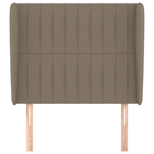 Sengegavl med kanter 103 x 23 x 118/128 cm - gråbrun