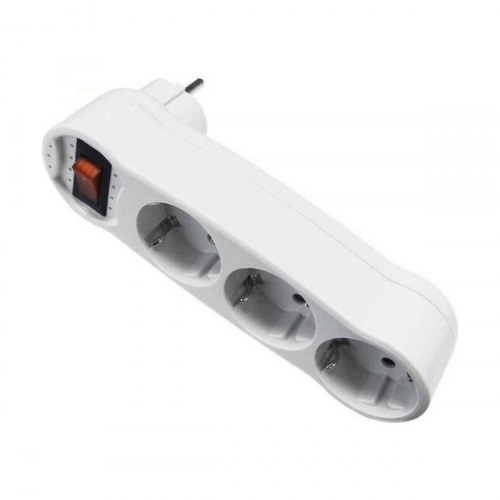 EDM Stikadapter 40045 - tredobbelt, 16 A, 250 V, hvid