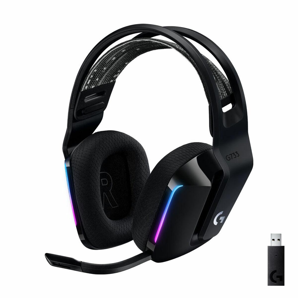 Se Gaming headset med mikrofon Logitech G733 Wireless Headset hos Boligcenter.dk