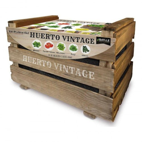AGreen Dyrkningssæt Huerto Vintage - højbed 50 × 35 × 30 cm, 10 kg