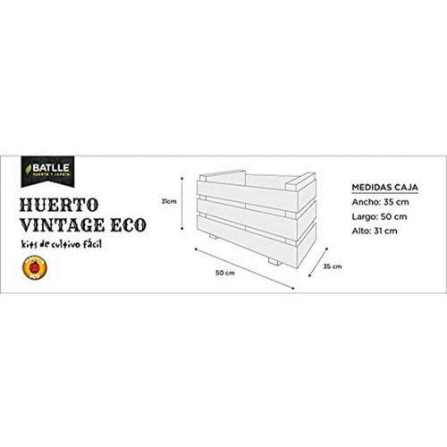 AGreen Dyrkningssæt Huerto Vintage - højbed 50 × 35 × 30 cm, 10 kg