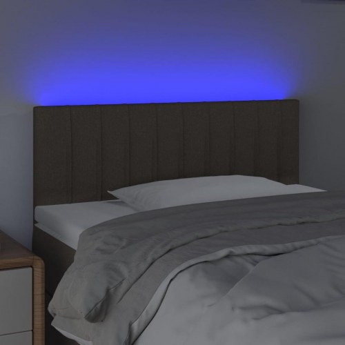 Sengegavl med LED-lys 90 x 5 x 78/88 cm - gråbrun
