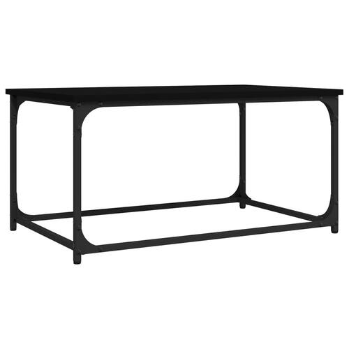 Sofabord 80x50x40 cm konstrueret træ og jern sort