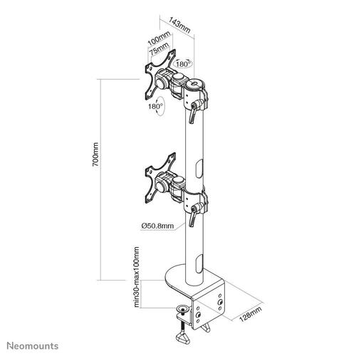 Skærmholder Neomounts FPMA-D960DVBLACKPLUS