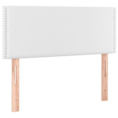 Kontinentalseng med madras 80x200 cm kunstlæder hvid
