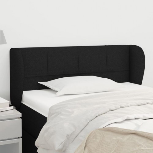 Sengegavl med kanter 83 x 23 x 78/88 cm - sort