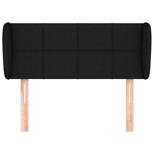 Sengegavl med kanter 83 x 23 x 78/88 cm - sort